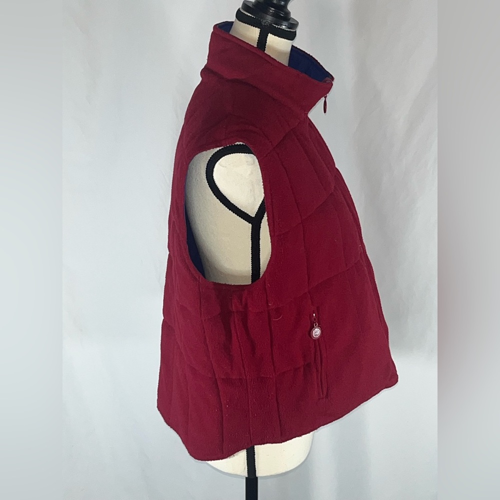 Wrangler 20x Reversible Blue Waterproof/Red Fleece Full Zip Men’s Puffer Vest - Picture 11 of 12